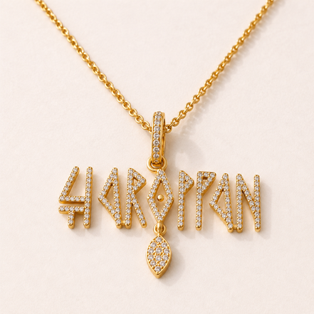 Script Charm Pendant