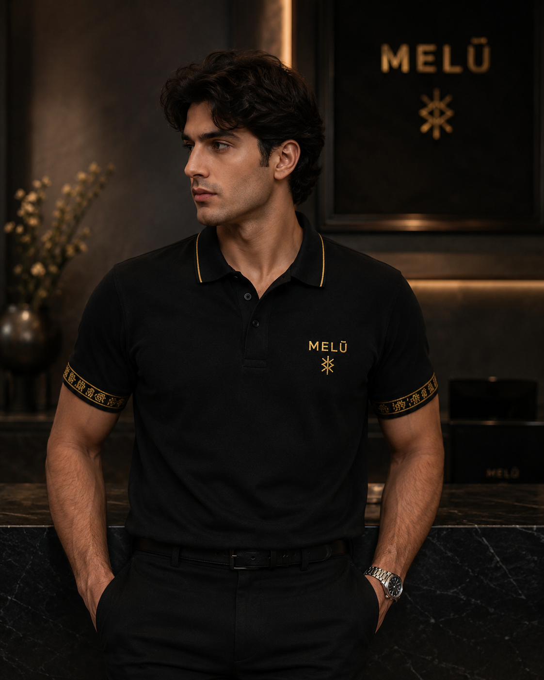 MELŪ Polo — Midnight Script Edition