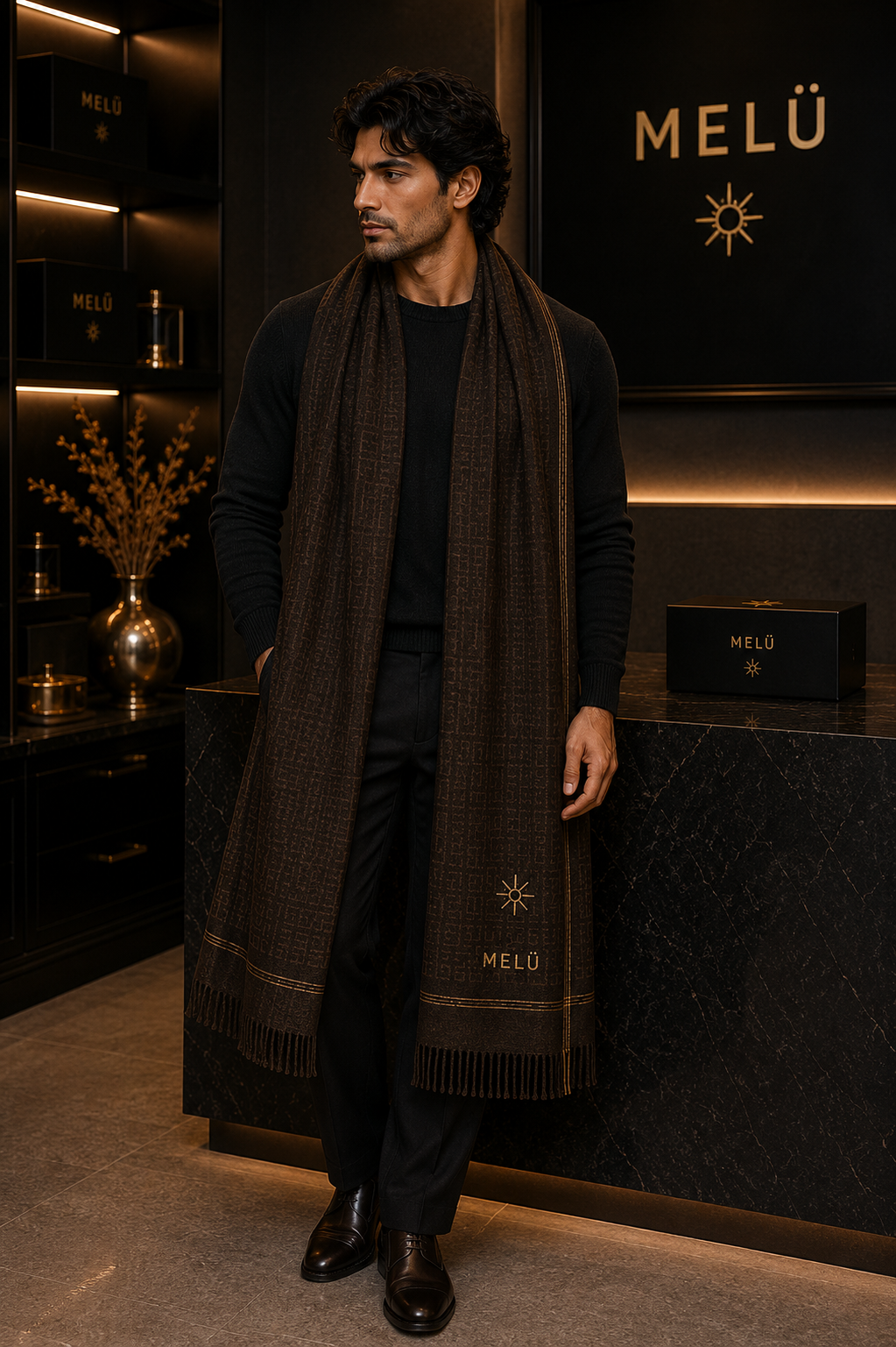 MELŪ Shawl — Dark Earth Edition