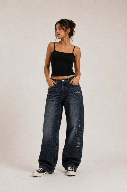 MELŪ Jeans — Symbol Column Edition Baggy Fit