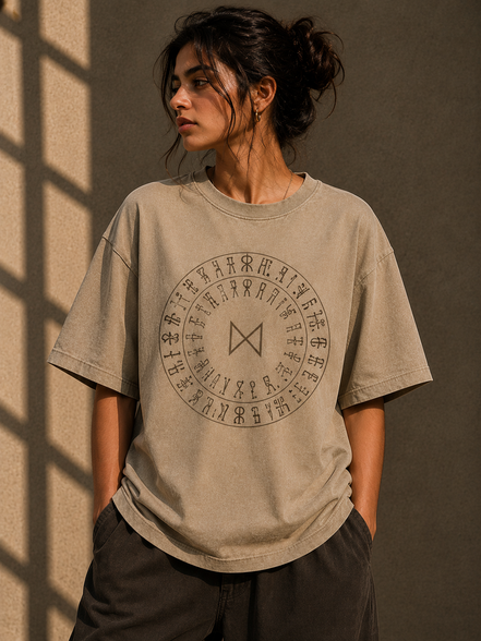 Script Circle Oversized