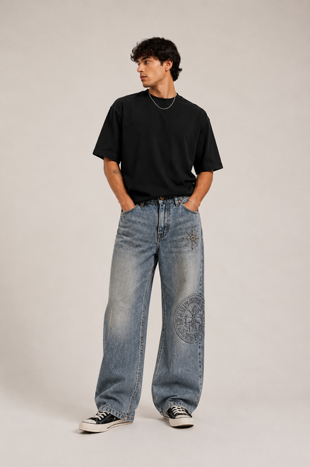 MELŪ Jeans — Seal Medallion Edition Baggy Fit