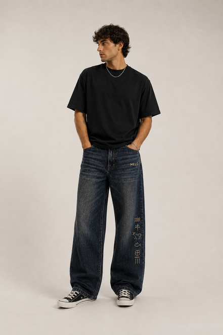 MELŪ Jeans — Symbol Column Edition Baggy Fit