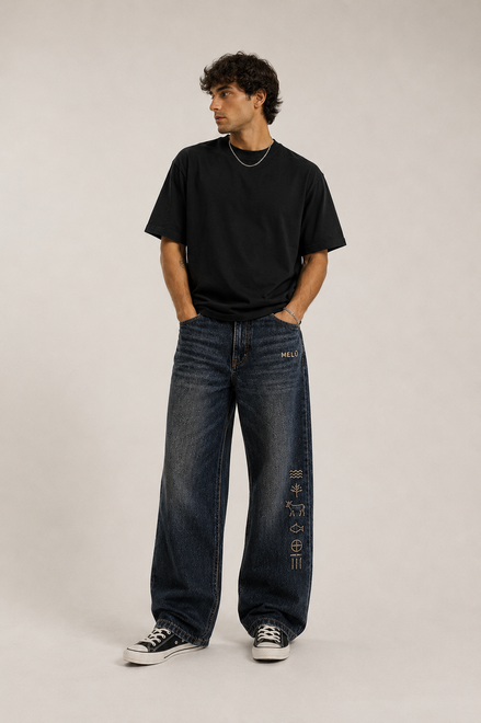 MELŪ Jeans — Symbol Column Edition Baggy Fit
