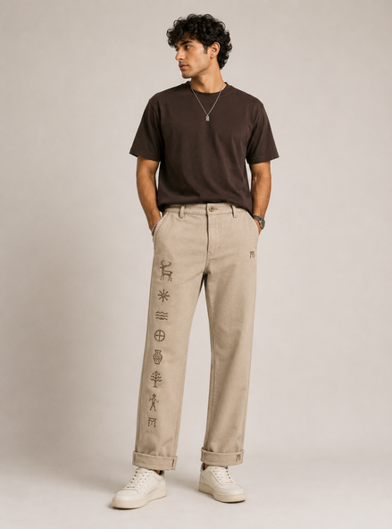MELŪ Chinos — Stone Beige