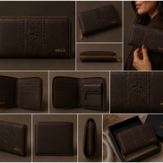 MELŪ Women's Long Wallet — Seal Brown Smooth Leather — Zip Around