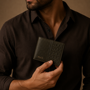 MELŪ Men's Wallet — Priest King Olive Pebbled Leather — Bifold