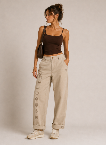 MELŪ Chinos — Stone Beige