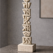 Abstract Script Sculpture