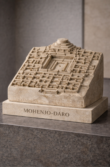 Mohenjodaro City Grid Sculpture