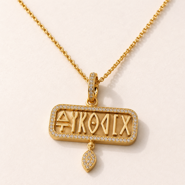 Script Charm Pendant