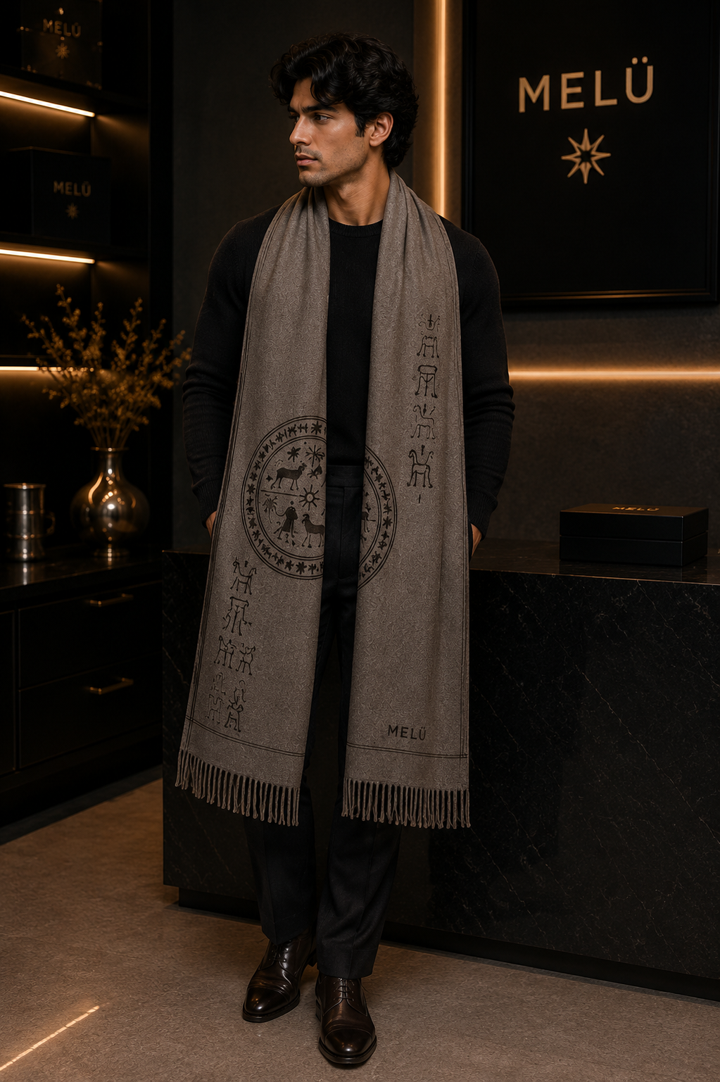 MELŪ Shawl — Seal Medallion Edition