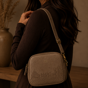 MELŪ Women's Sling Bag — Indus Valley Sling Stone Beige — Full Grain Smooth Leather