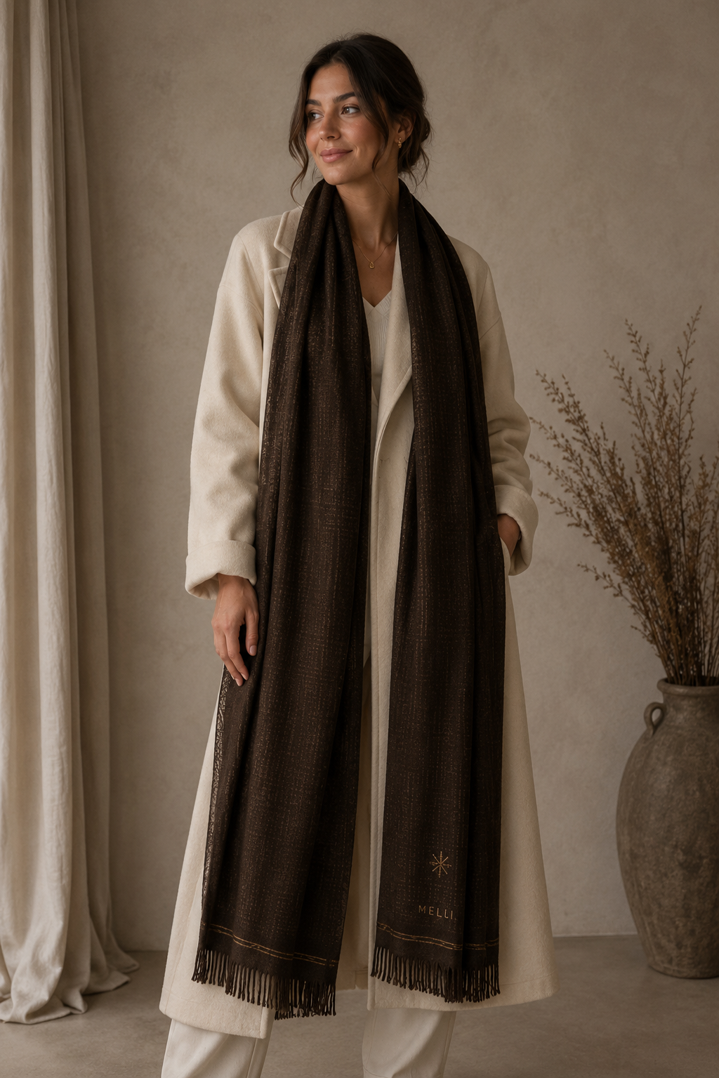 MELŪ Shawl — Dark Earth Edition