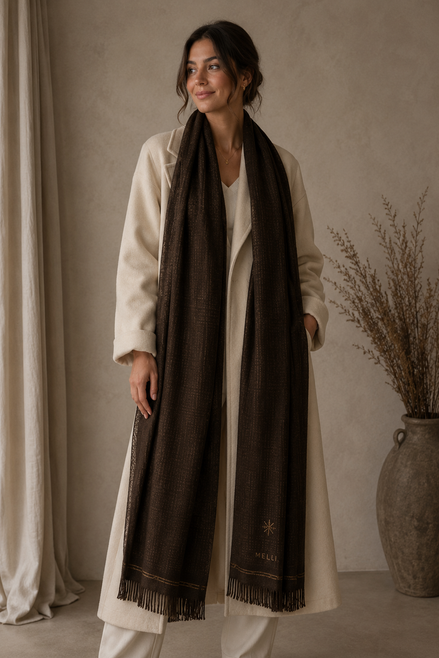MELŪ Shawl — Dark Earth Edition