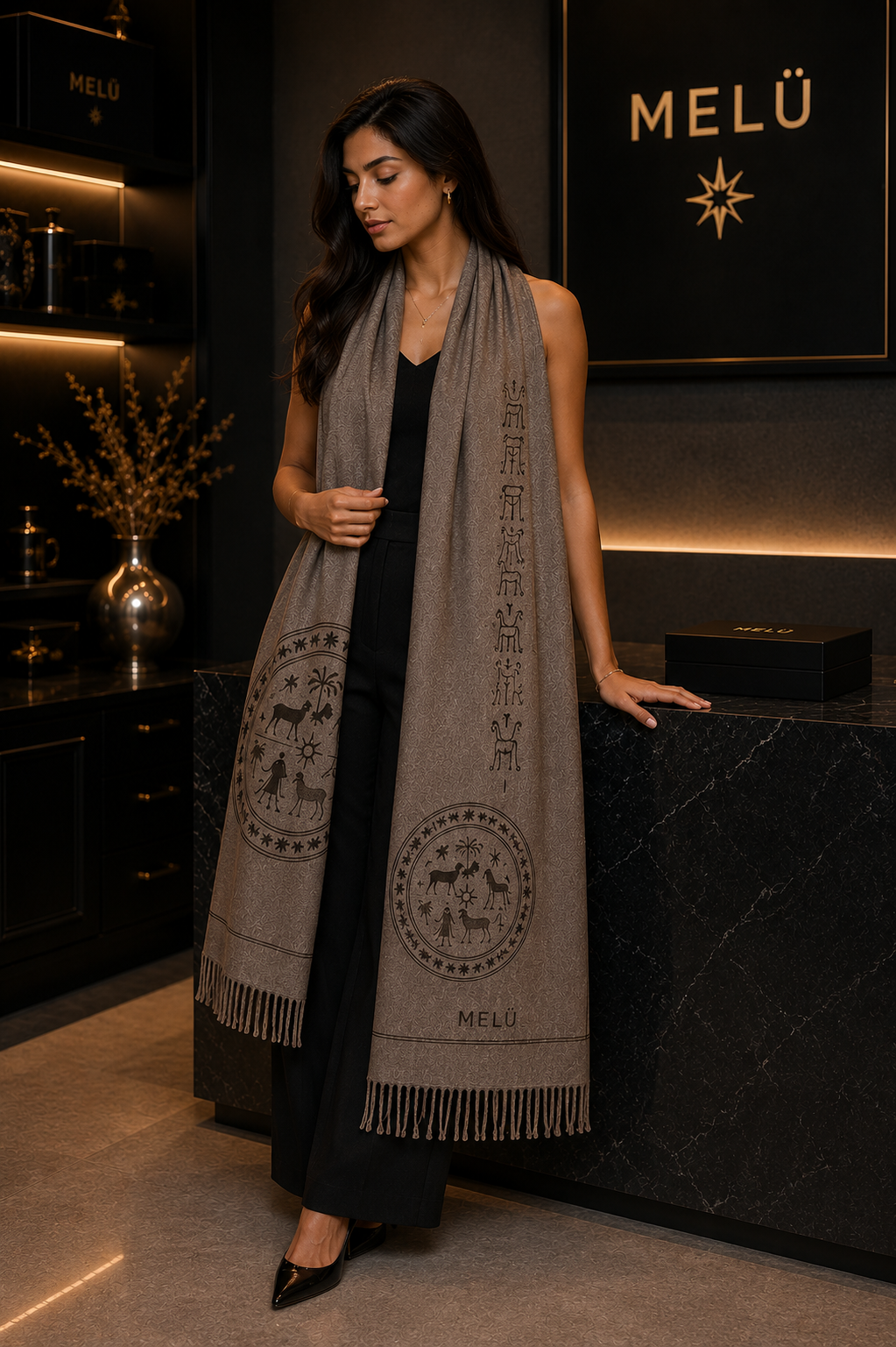 MELŪ Shawl — Seal Medallion Edition
